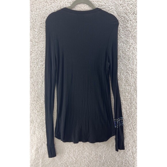 Lauren Moshi Women's XL Shirt Mckinley Chain Evil Eye Fitted Thermal - Picture 10 of 10